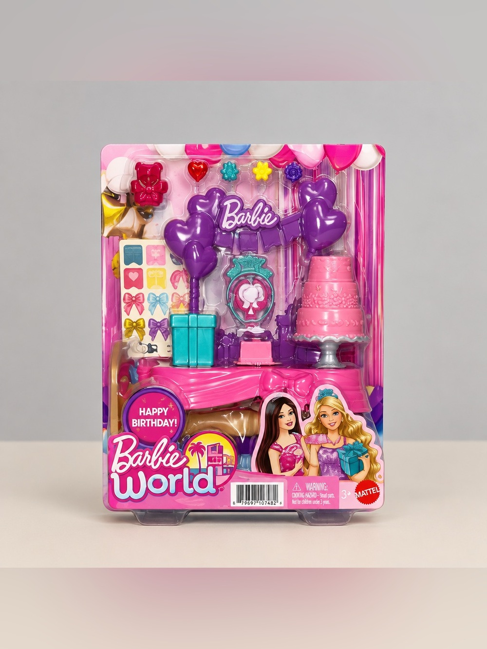 2024 Barbie World Happy Birthday Party Set with Doll Accessories